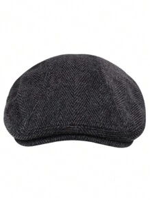 1pc Men's Winter Warm Baseball Cap - Black - View 6