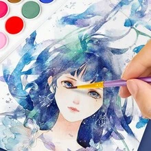 Set De 10 Pinceles Para Pintar Con Óleo, Acuarela Y Acrílico En Negro, Pinceles De Pintor Profesionales Para Suministros De Arte De Estudiantes