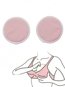 2 pcs Reusable Breastfeeding Pads,Recyled Cloth Washable Absorbent Reusbale Bamboo Nursing Pads