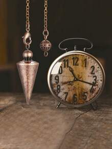 1PC Antique Metal Copper Pendulum for Divination Dowsing Wicca Balancing Healing Pointed Cone Pendant Pendulum Spiritual Pendulos