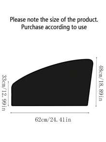 2 piezas magnético de coche lado ventana sol - Negro - Ver 4