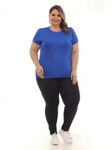 Plus Size Blouses - 寶藍色 - 查看 3