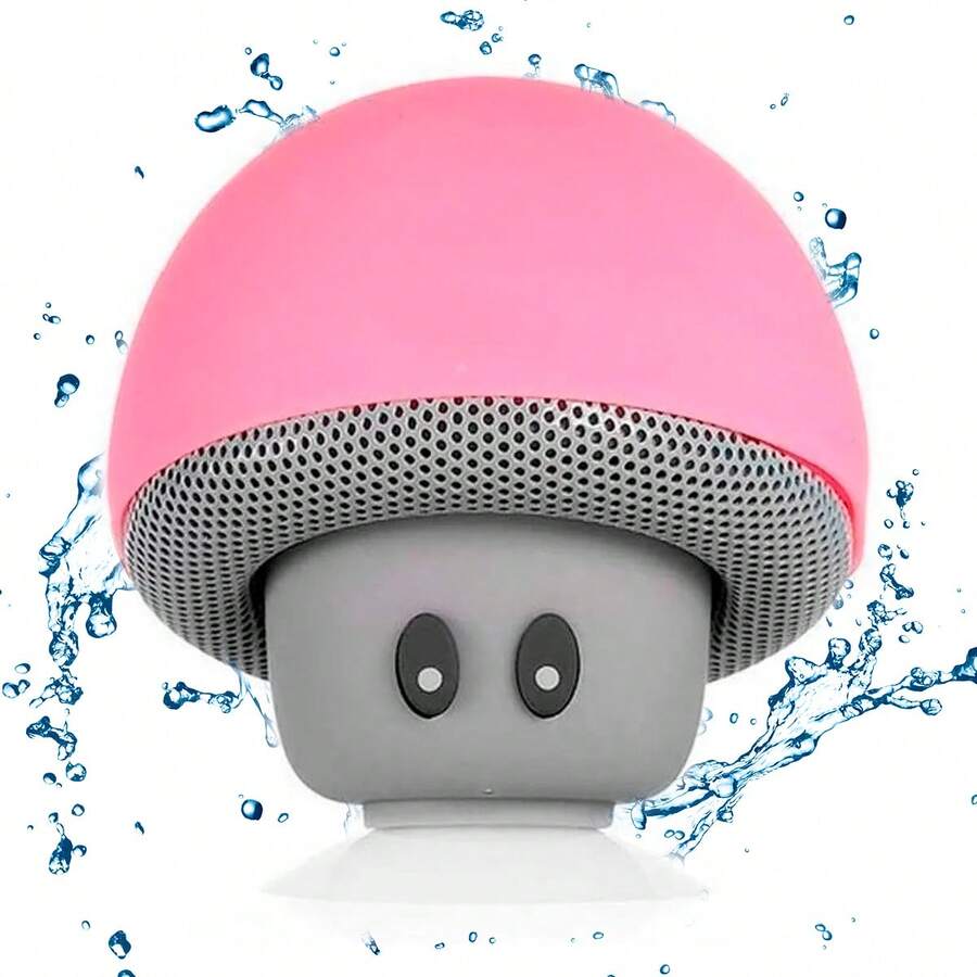 Mini Bocina Bluetooth Hongo Recargable - Rosa - Ver 1