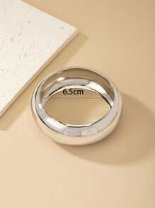 1 件寬個性時尚誇張精緻手鍊 - 銀色 - 查看 3