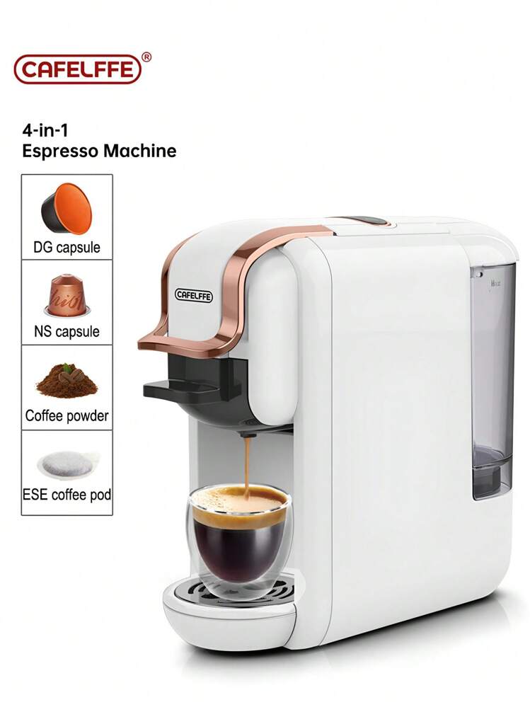 Cafelffe コーヒーメーカー 4 In 1 カプセル式 CAFELFFE Cafelffe コーヒーメーカー 4-in-1 カプセル式 19気圧