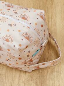 Happy Flute 1PC Waterproof Cute Print Diaper Pod / Wet Bag With Handing Baby Shower Family Decorations Gifts - Multicolor - View 4