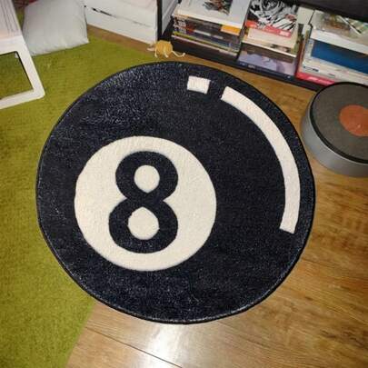 1pc Asymmetric Shaped Faux Cashmere Carpet Floor Mat Soft & Non-Slip, Hand Washable For All Seasons, Indoor Use, Room Decor