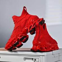 男士時尚運動鞋透氣網面跑步鞋防滑外底適合休閒散步和運動