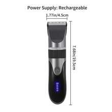 1 pieza Cortapelos recargable con batería de 1200mAh, indicador de batería, para cortar el cabello, afeitarse, cabeza afeitada, recortar el cabello, peinar el cabello, adecuado para cabello graso, portátil, para uso en el hogar, adultos y niños, 1082 gris