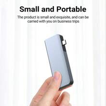 4 合 1 USB C 扩展坞，多端口笔记本电脑扩展坞集线器，带 4K HDMI 100W PD USB3.0 3.5 毫米音频，兼容 iPad Pro Air 5/4、iPad Mini 6、iPad Pro 配件 - 灰色 - 查看 10