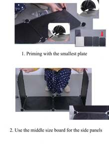 1pc  Multi-tier multi-functional shoe organizer with heightened design and complimentary enclosure - Black - View 7