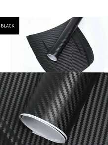 1入組30*127cm 車內3d碳纖維薄膜,讓您的車焕然一新 - 黑色 - 查看 3
