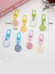 1套8入表情鑰匙扣、表情毛絨玩具、包配件 - 彩色 - 查看 5