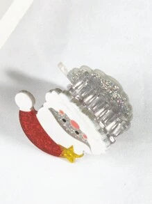 1 Miếng Giáng sinh Theo chủ đề Mini Acrylic In Kẹp tóc Với Long lanh , Nổi bật Ông già Noen - Nhiều màu - Xem 3