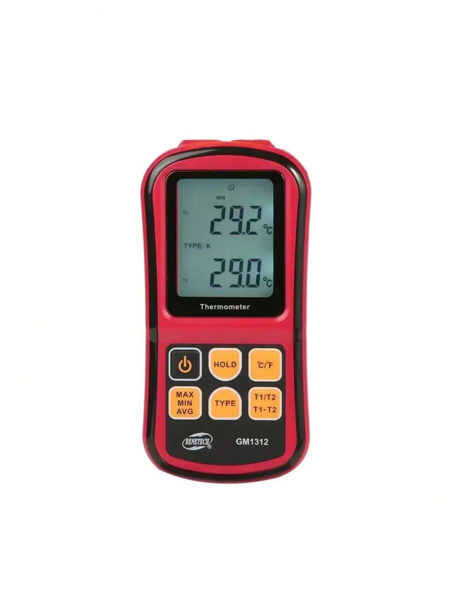 1 Pieza Termómetro De Termocupla Gm1312 - Rojo - Ver 1