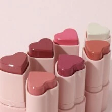 HECI BEAUTY HECI BEAUTY 3-In-1 Heart Shaped Cream Blush Stick, Lovely Colors Of Pink Rose Glow, Long-Lasting Makeup Blush Suitable For Lip, Eye & Cheek, 1pc, LOVE Holiday Gifts For Women And Girls, Y2K