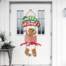 1pc Christmas Party Decorative Door Hanging, 3 Designs, Merry Christmas Atmosphere Ornament Best Gifts Birthday - Multicolor - View 1