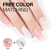 Milky White Gel Nail Polish 15ml 1 Bottle Set Needs UV Lamp Curing Long Effect Fast Drying Gel Nail Polish Is Suitable For DIY Nail Women At Home Essential Gel Nail Polish Christmas Nail Polish - 粉色 - 查看 4