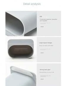 Creative Adhesive Pen Holder For Student Desk Side Or Office Desktop, Hanging Pencil Case For Stationery Storage, Random Color - White - View 8