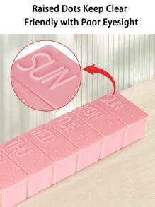 2 Pcs/Set Weekly Pill Organizer, Large 7 Days Pill Cases Travel Daily Pill Box Pill Box Pill Case Pill Organizer Pill Container College Vacation Cruise Summer Holiday Essentials Medical Bag Medicine Organizer Travel Accessories Travel Organizer Travel Essentials Travel Stuff Travelling Bag College Vacation Cruise Summer Holiday Essentials First Aid Kit - Multicolor - View 2