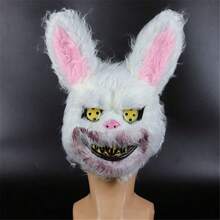 Halloween Mask White Bunny Rabbit Bloody Creepy Halloween Horror Killer Masque Scary Adult Mask - White - View 1