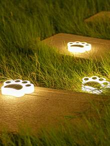 Lámpara con diseño de garra de gato [Luz cálida], iluminación de jardín exterior para caminos, patio, terraza - Amarillo - Ver 5