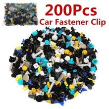 200 Piezas Clips De Plástico Universal Para Fender De Auto, Parachoques, Cerradura De Panel De Revestimiento De Interior De Puerta Y Sujetador De Empuje - Unitalla - Ver 2