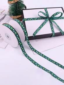 25碼/卷聖誕節禮物派對裝飾包裝緞帶蝴蝶結 - 綠色 - 查看 1