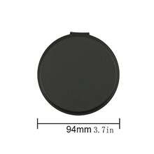 1入便攜式pu皮革摺疊圓形化妝鏡,高清玻璃,適用於辦公室、旅行、家庭使用、桌面 - 白色 - 查看 2