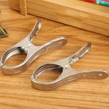 海灘毛巾夾子,不鏽鋼大號重型金屬衣架卡子,大號防風卡子,可掛衣架