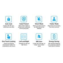 Cerradura De Puerta Inteligente Con Huella Digital Para Puerta Frontal, Cerradura Electrónica Sin Llave Con Huella Digital/código De Teclado/llave, Cerradura De Puerta Frontal Para 300 Usuarios, Cerrojo Inteligente Resistente Al Agua Ip66, Fácil De Instalar Para La Seguridad De La Puerta - Plateado - Ver 4