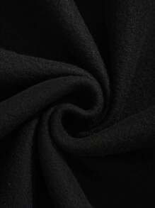 Men's Lined Sweatshirt With Zipper, Hood And Pockets - màu đen - Xem 4