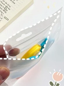 10 个 Ins 风格磨砂透明自粘塑料袋，配有彩色珠宝卡，用于存储和包装，圣诞节 - 無色 - 查看 4