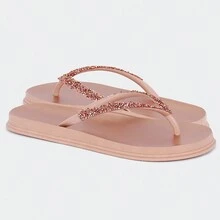 Women Flat Sandals - 香檳色 - 查看 2