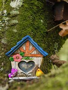 Fairy Door, Fairy Garden Wooden Door Decoration, Lawn & Patio Decor, Tree Hugger - Multicolor - View 3
