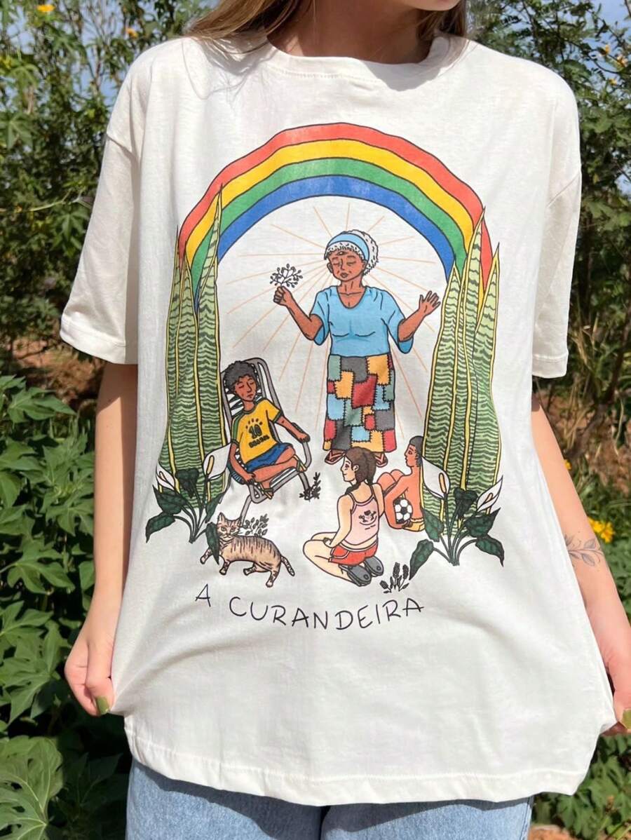 Women T-Shirts - 香檳色 - 查看 1