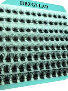 HBZGTLAD 8 Rows 96pcs Mixed Sectional Lash Cluster Dense C/D Curved 3d Fluffy Fan Individual Pre-Made Volume Fake Lashes In Blue Paper Box For Eye Extensionlash Clusters,Eyelash Clusters,Individual Eyelashes,Lashes,Fake Lashes - Black - View 7