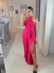 Women Jumpsuits - Bụi hồng - Xem 3
