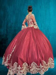 Vestido de XV años colección 2024 - Rojo - Ver 3