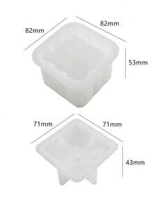 1 Pieza Caja De Almacenamiento De Superficie De Diamante De Resina Cristalina De Pegamento De Gota Epoxi Con Espejo Molde De Silicona