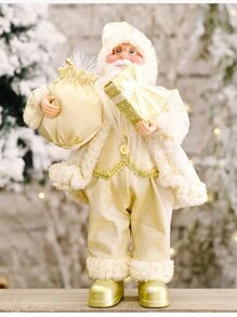 1個立式聖誕老人布娃娃帶聖誕袋裝飾品 - 彩色 - 查看 1