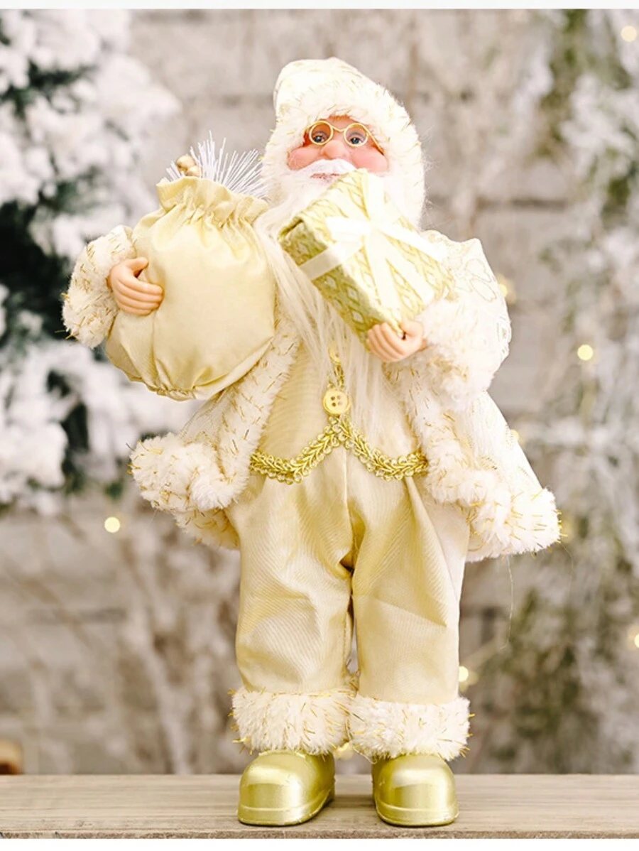 1個立式聖誕老人布娃娃帶聖誕袋裝飾品 - 彩色 - 查看 1