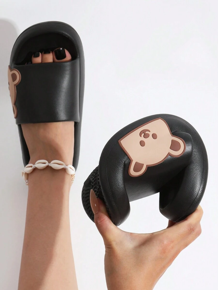 Trang trình bày Nữ Hoạt hình màu trơn - màu đen - Xem 1