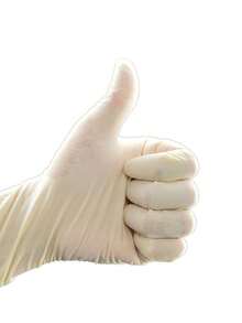 50 只装黄色耐用橡胶手套，无粉，一次性，家用清洁手套，防滑功能 - 黃色 - 查看 9