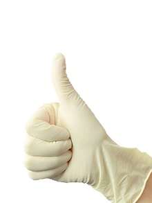 50 只装黄色耐用橡胶手套，无粉，一次性，家用清洁手套，防滑功能 - 黃色 - 查看 6