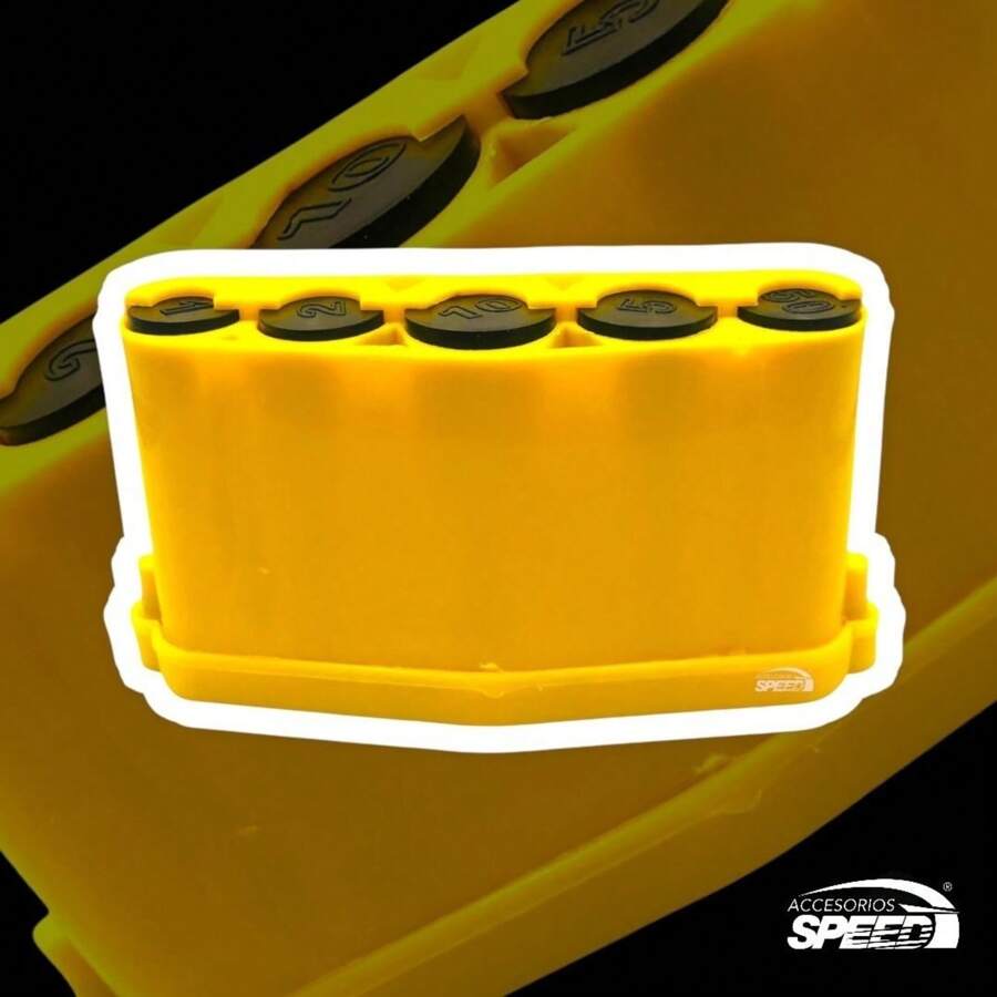 Plastic Spring Marimba Coin Holder - Various Colors - Yellow - View 1