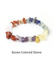 1pc Stone Decor Beaded Bracelet - Multicolor - View 7