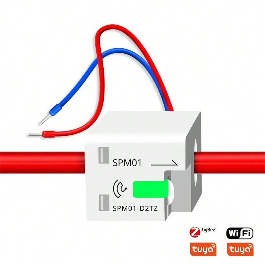 63A Smart Energy Meter Tuya Zigbee WiFi Single Phase Power Consumption Monitor Real-time Measure Zigbee2MQTT Home Assistant - White - View 1