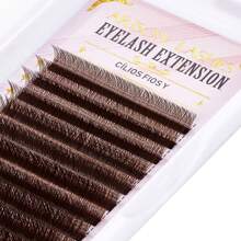 ARISON Brown 0.07mm YY Lashes Super Soft and Nature Y-Shape Eyelashes Extension Double Tip Lashes Eyelash Cilios YY For Beauty Salon DIY Premade Volume Eye Lash