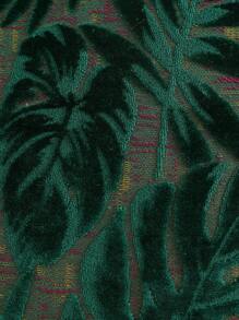 Miater 提花熱帶植物葉子坐墊套,不帶填充物 - 墨綠色 - 查看 5